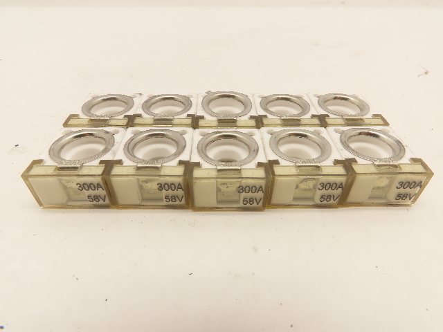 Lot of 10 Cooper Bussmann MRBF-300 300A 58VAC Fuse