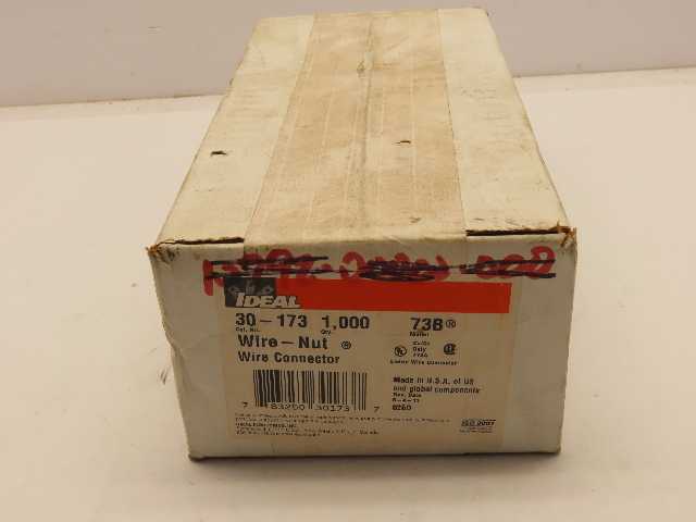 Ideal 73B Orange Wire Nut Wire Connector 30-173 (Box of 1000)