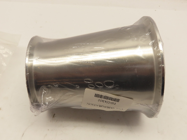VNE Corp EG31CC4.0x3.0 4"X3" 304SS Concentric Reducer 5"Long Sanitary Adapter