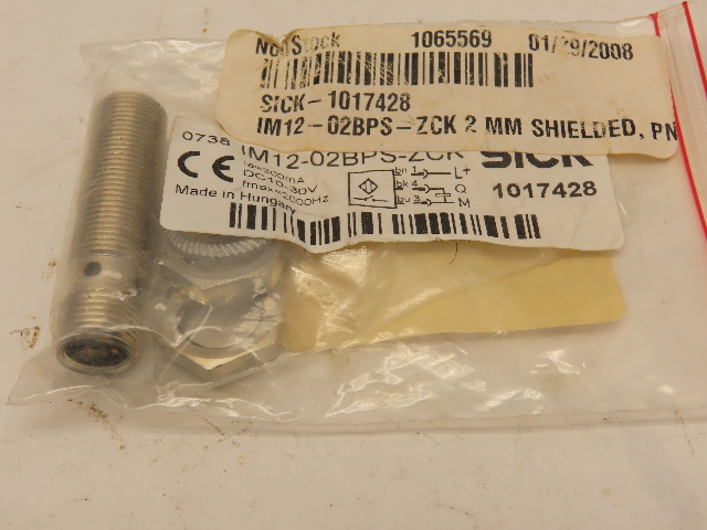 Sick IM12-02BPS-ZCK 10-30 VDC Inductive Proximity Sensor M12x1 Thread