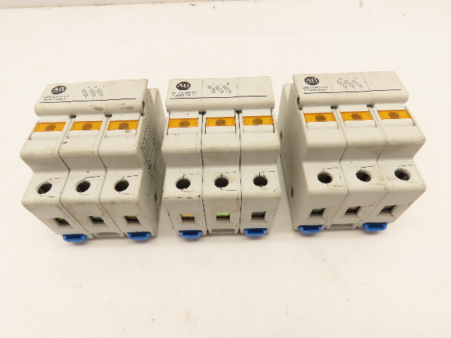 ALLEN BRADLEY 1492-FB3C30-L FUSE HOLDER 30A 600VAC/DC (LOT OF3)