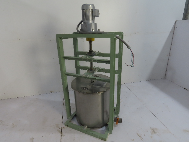 50 Gal Gallon SS Stainless Steel Tank 0.75KW 18RPM 3PH Mixer Mixing Agitator Lid