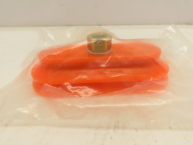 Piab OBF50X140 Oval Bellows Polyurethane Suction/Vacuum Cup 3/8"NPT Orange