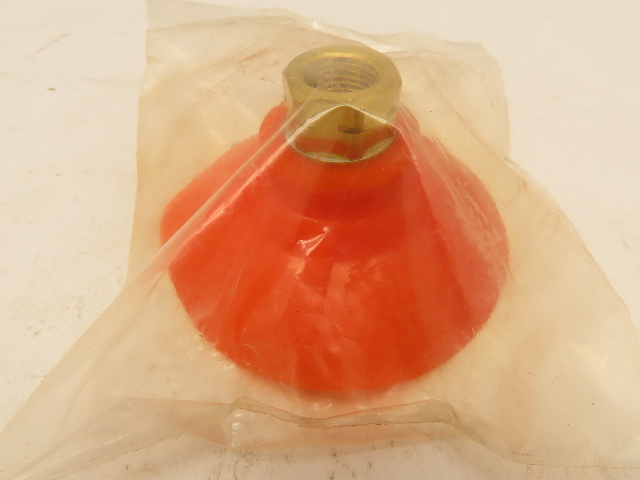 Piab 0206540 DCF90P.4S.N49MR Round Polyurethane Suction/Vacuum Cup 3/8NPT Orange