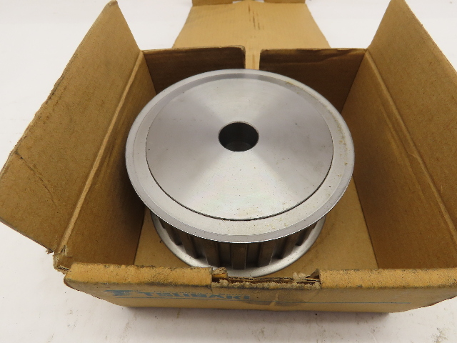 Tsubaki PT24H150AF Timing Belt Pulley w/ Weld on Flanges 18mm Bore Cut to Fit