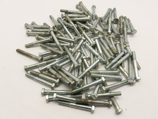 1/2-13 x 3-3/4" UNC Inch Hex Head Cap Screw Bolt Zinc Plated Steel Grade 5 (100)