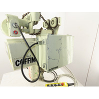 Coffing 2 Ton 2-Speed Chain Hoist 5/16 FPM 20'Lift Power Trolley