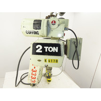 Coffing 2 Ton 2-Speed Chain Hoist 5/16 FPM 20'Lift Power Trolley