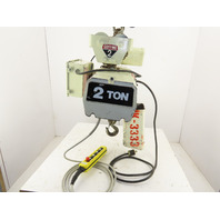 Coffing 2 Ton 2-Speed Chain Hoist 5/16 FPM 20'Lift Power Trolley