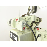 Coffing 2 Ton 2-Speed Chain Hoist 5/16 FPM 20'Lift Power Trolley