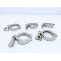 QTY 5 Tri Clamp Stainless Steel 304 Sanitary Pipe Fittings Tri Clamp Clover 2"