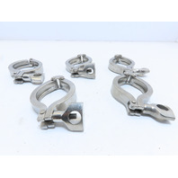 QTY 5 Tri Clamp Stainless Steel 304 Sanitary Pipe Fittings Tri Clamp Clover 2"