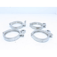 QTY 4 Tri Clover 3" Clamps Stainless Steel 304 Sanitary Pipe Fittings