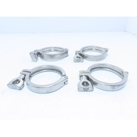 QTY 4 Tri Clover 3" Clamps Stainless Steel 304 Sanitary Pipe Fittings