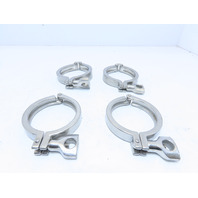 QTY 4 Tri Clover 3" Clamps Stainless Steel 304 Sanitary Pipe Fittings