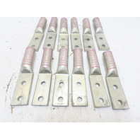(QTY 12) Panduit LAB500-12-2 500KCMIL MCM 2-Hole 1/2"Stud Crimp Compression Lug