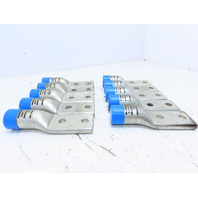 (QTY 10) ILSCO BLUA-060D2-NT 600KCMIL MCM 2-Hole1/2"Stud Crimp Compression Lug