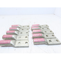 QTY 10 Ilsco ALND-500-12-134 500KCMIL MCM 2-HOLE 1/2" Stud Crimp Compression Lug