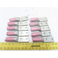 QTY 10 Ilsco ALND-500-12-134 500KCMIL MCM 2-HOLE 1/2" Stud Crimp Compression Lug