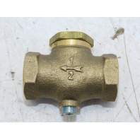 CONTROL DEVICES CB50 Check Valve Air Brass 1/2 in (F) NPT 250 psi Pressure