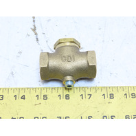 CONTROL DEVICES CB50 Check Valve Air Brass 1/2 in (F) NPT 250 psi Pressure