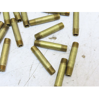 Lot of 25 1/8" NPT MNPT x 2" Long Yellow Brass Pipe Nipple