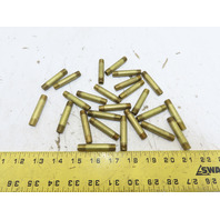 Lot of 25 1/8" NPT MNPT x 2" Long Yellow Brass Pipe Nipple