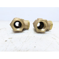 QTY 2 NEW 1/2"NPT Brass 200 WOG Class 125 Swing Check Valve Threaded Made in USA