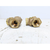 QTY 2 NEW 1/2"NPT Brass 200 WOG Class 125 Swing Check Valve Threaded Made in USA