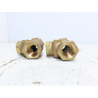 QTY 2 NEW 1/2"NPT Brass 200 WOG Class 125 Swing Check Valve Threaded Made in USA
