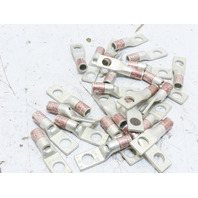Box of 25 Burndy YA2CL4 Copper Compression Lugs One Hole 2 AWG Brown 3/8" Stud