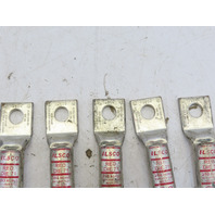 (QTY 5) ILSCO CLWS-350-12 350KCMIL MCM 1/2"Stud Copper Crimp Compression Lug