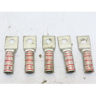 (QTY 5) ILSCO CLWS-350-12 350KCMIL MCM 1/2"Stud Copper Crimp Compression Lug