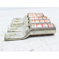 (QTY 5) ILSCO CLWS-350-12 350KCMIL MCM 1/2"Stud Copper Crimp Compression Lug