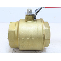 C&C Industries 4NPT Brass Ball Valve Full Port w/ Female Threaded NPT 600 WOG