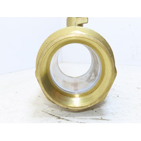 C&C Industries 4NPT Brass Ball Valve Full Port w/ Female Threaded NPT 600 WOG