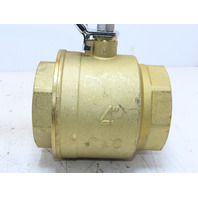 C&C Industries 4NPT Brass Ball Valve Full Port w/ Female Threaded NPT 600 WOG
