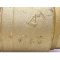 C&C Industries 4NPT Brass Ball Valve Full Port w/ Female Threaded NPT 600 WOG