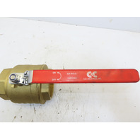C&C Industries 4NPT Brass Ball Valve Full Port w/ Female Threaded NPT 600 WOG