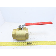 C&C Industries 4NPT Brass Ball Valve Full Port w/ Female Threaded NPT 600 WOG