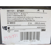 3M Scotch-Brite 07481 Roloc Medium 2 inch Surface Conditioning Disc - 48 Count