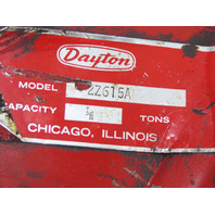 Dayton 2Z615A 1/2 Ton Push/Pull Hoist Beam Trolley 2.5-5.25" Flange 1000Lbs.