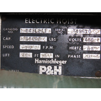 P&H 443L211 Hevi-Lift 15000LB 7.5Ton Bridge Crane Hoist 40 Feet of Lift 15FPM