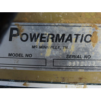 Powermatic Model 72 Table Saw 12/14" Tilting Arbor 3Ph 7.5Hp Biesemeyer 48"Rip