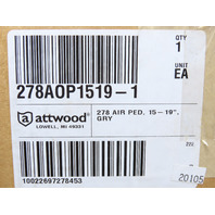 Attwood SWIVEL-EZE 278AOP1519 Boat Seat Pedestal Base Plate 2-3/8" 15-19" GREY