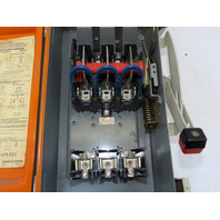 Square D H-362AWK 60A Fusible 3P Safety Disconnect Switch 600V AC/DC Raintight