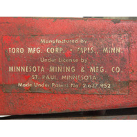 Toro Left Hand Spring Tensioned Backstand Idler Tail Pulley 4x9" Belt Sander