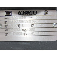 Winsmith 920CDSNE Winsmith Speed Gear Reducer 12.5:1 140RPM 1.46hp