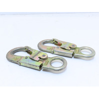 Qty 2 MSA 10002490 Locking Gate Safety Snap Hook Proof Tested 3600LBS Forged USA