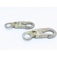 Qty 2 MSA 10002490 Locking Gate Safety Snap Hook Proof Tested 3600LBS Forged USA